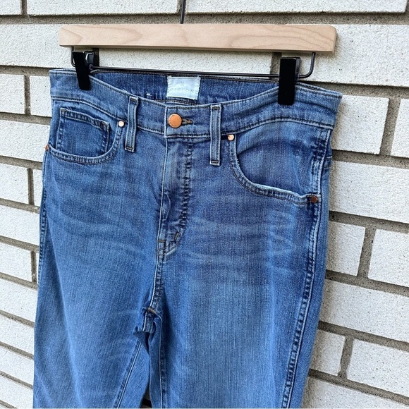 Caslon Straight Leg Medium Wash Raw Hem Jeans - Picture 2 of 13